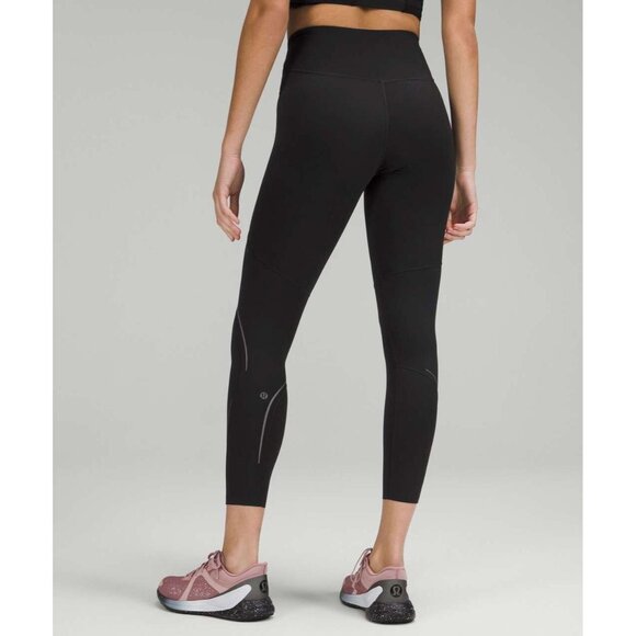 LULULEMON Base Pace 25" Black Nulux High Rise Reflective Leggings, Size 6 - Picture 3 of 16